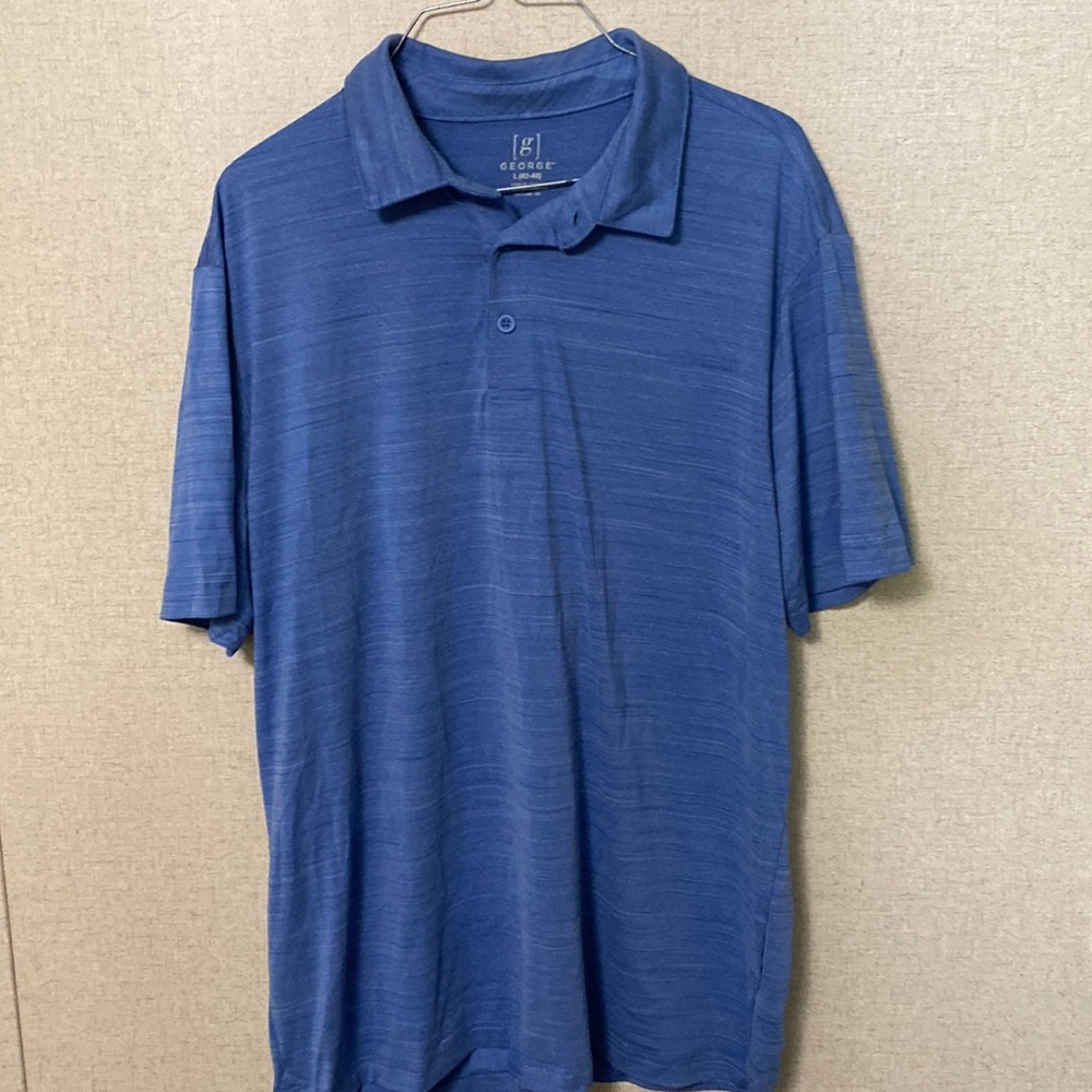 George Large 42-44 blue Collared polo.